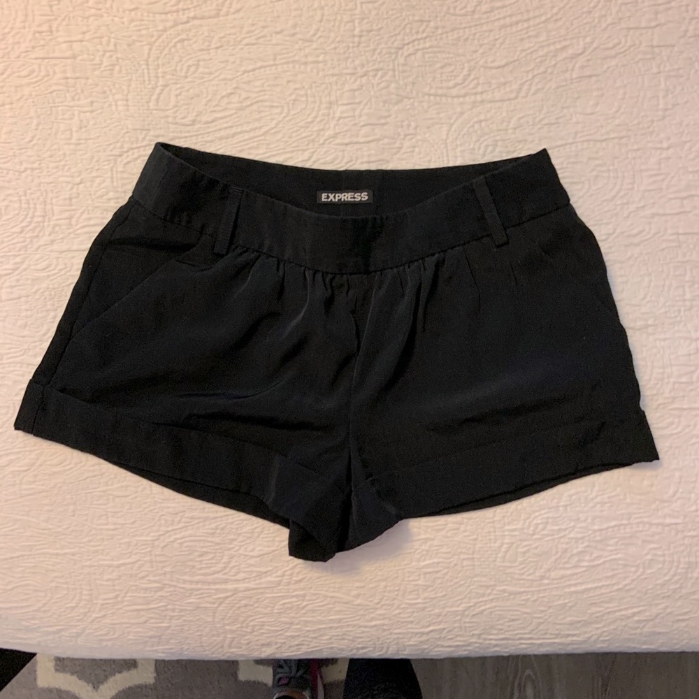 Black Express shorts side zipper light weight Sz 0